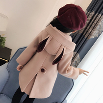 (Flush) Girls fur jacket CUHK Thickening Winter Clothing Korean version of the Korean version of the Korean Air Children in the Great Coat Woman