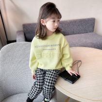 Girl Clothing Spring Autumn 2022 New Children Dress Girl Foreign Air Trendy Casual Wide Version Long Sleeves Children Spring blouses