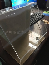 Transparent acrylic cosmetic brush storage box skin care cosmetics desktop flip dust-proof and ash-proof storage box