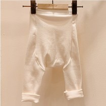 2021 Korea same baby baby simple Joker cotton big pp leggings baby double high waist pants