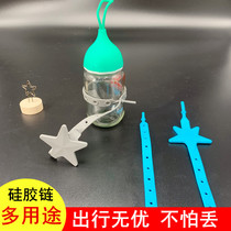 Baby Pacification Pacifier Toy Chain Baby Tooth Gel Silicone Chain Milk Bottle Anti Fall Chain Anti-Loss Rope Water Cup Toy Sling