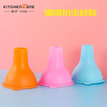 KITCHENZONE FOOD GRADE SILICA GEL FUNNEL HIGH TEMPERATURE RESISTANT Peanut Oil Wine Baby Milk Powder Wide Mouth Funnel
