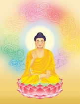 Custom Shakyamuni Buddha crystal table scroll hanging painting(photo paper printing double-sided plastic package full of 50 yuan)
