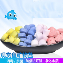 Fish tank sterilization salt ornamental fish special salt aquarium tropical fish with yellow powder salt water purification disinfection sea salt mineral salt ball