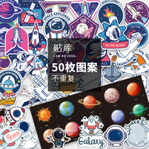 50 cartoon cute astronaut fun stickers laptop mobile phone case skateboard guitar electric car stickers
