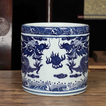 青花陶瓷笔筒-青花陶瓷笔筒促销价格、青花陶瓷笔筒品牌- 淘宝
