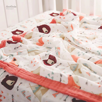 New summer four-layer bamboo fiber gauze bath towel infant cover blanket baby newborn towel quilt bamboo cotton child quilt