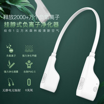 Hanging neck air purifier portable wearing necklace type negative ion generator with small air freshener