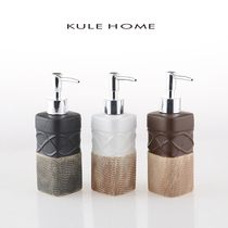 KULE HOME CERAMIC PRESS Split Wash Liquid Soap Lotion Soap Liquid Bottle Hotel Bathroom Shampoo Lotion Bottle