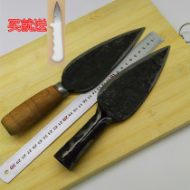 Thickened oyster knife Oyster knife open shell knife Wooden handle forged open oyster knife Oyster knife barbecue pry oyster tool open oyster