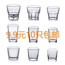 Tempered glass cup Beer cup Bar special whole box KTV octagonal cup Household beer cup Whiskey cup thickened