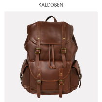 European and American fashion first layer cowhide backpack mens large capacity handmade leather backpack leisure travel computer bag bag
