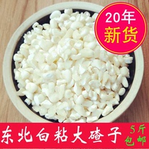 Northeast whole grains white sticky ballast glutinous corn kernels Corn dregs Corn grits Sticky corn heads porridge grains