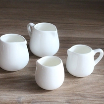 Ceramic pure white milk cup coffee partner Creamer milk honey milk spoon milk bottle juice sauce cup syrup pot