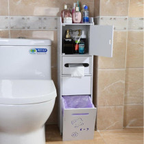 Bathroom seam cabinet floor rack toilet waterproof side cabinet toilet storage cabinet narrow cabinet toilet paper towel storage cabinet