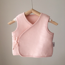 Newborn baby pure colour Air cotton waistcoat Autumn winter thin Warm Vest Men and women Baby Protection Outside of the Camshoulder clips