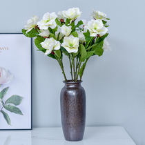 New Chinese emulated 3D jade Orchid home ground decoration fake flower living-room table Xuanguan upscale flower arrangement bunching pieces