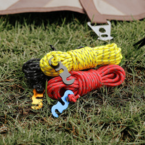 Outdoor tent drawstring wind rope windproof reflective canopy fixed rope three holes three eye buckle set accessories