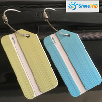 Aluminum alloy baggage tags metal boarding passes marking plates hang tags suitcase check-in plates trolley cases identification plates
