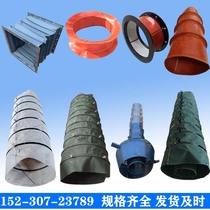 Fireproof canvas soft connection big and small head hose high temperature resistant telescopic fan soft joint square pipe expansion joint