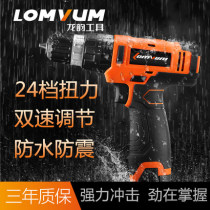 Longyun 24v impact drill Lithium electric drill rechargeable electric hand drill household electric screwdriver pistol drill multi-function