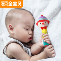Golden Baby Bell Bell stick newborn baby educational toy exercise grasp baby grip skin comfort boy girl