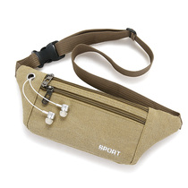Male And Female Outdoor Sports Purse Multifunction Canvas Running Theft Cell Phone Bag Riding Collection Wallet Invisible Closets