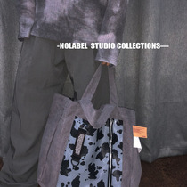 NOLABEL Original Premium Grey Splice Dairy Oversize Tote Bag Large Capacity crossbody Bag Men and Women Tide