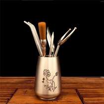 Pure copper tea clip Washing cup clip Kung Fu tea tweezers Tea cup clip Tea clip Tea ceremony Six gentleman set Tea set accessories