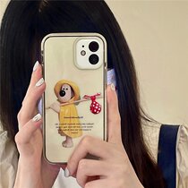 Suitable for iPhone12 raincoat dog 11ProMax phone case XR Apple SE2 cute Xs silicone 7 8Plus