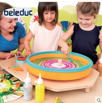 German Beredo Color Magic Plate Creative Painting Rotating Plate Kindergarten Large Art Painting Toy Wood