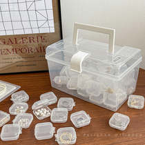 PVC anti-oxidation transparent plastic storage box portable large capacity dustproof box necklace earring jewelry box