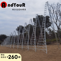 Orchard Trim Ladder Picking Terraced Triangle Ladder Single Side Ladder Gardening Herringbone Ladder AndyouR Green Aluminum Alloy Terraced