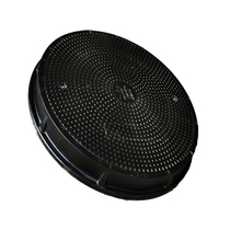Black composite double-layer diameter 900 load-bearing manhole cover anti-static for black gas station filling station
