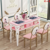  Nail art table Manicure table seat Nail art table double with drawer Nail art table and chair style 1 meter 6 beauty shop