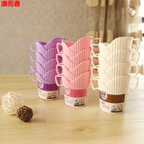 Cup holder disposable cup Cup Cup cover thick plastic cup holder anti-hot hand insulation creative paper cup holder universal base