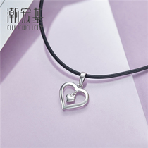 Chao Acer heart platinum pendant PT950 pendant pendant White gold without necklace Female labor fee 100