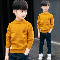 Boys round collar sweater Spring and autumn style CUHK childrens clothing little boys undershirt thin childrens knitted sweatshirt garnter thickened