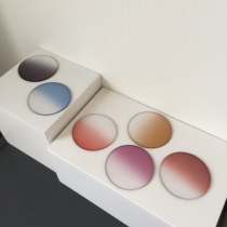 Gradient color resin anti-fog myopia lens height number rapid color change anti-radiation anti-blue hard wear