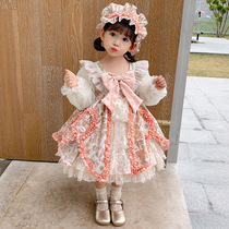 Childrens Loretta Girl Child Leuta Dresses Genuine Baby Spring Autumn Ocean Dress Fluffy Dress Code for children Princess Leia