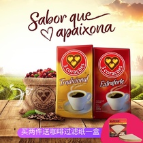 3 Coracoes Coffee Brazil imported three hearts traditional extra strong refreshing black coffee powder sugar-free need to filter