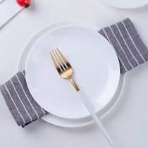 Round pure white bone porcelain plate Jingdezhen tableware Western food plate plate plate plate plate plate plate plate plate plate plate plate plate Plate steak plate plate