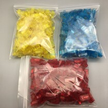 Color network crystal head multicolored superfife RJ45 crystal head 8 core 0 25 network wire head multicolor 100 packets