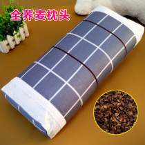 Buckwheat Pillow Adult Full Buckwheat Leather Pillow Core Care Cervical Spine Pillow Single Square Pillow Pure Buckwheat Shell Student Hard Pillow High Pillow