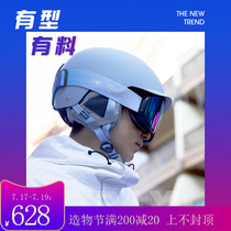 2021 Asian two-dimensional REV safety anti-collision snow helmet single and double board men and women adult warm ski ABS helmet