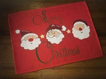 American Countryside European-style Retro Mediterranean Ins Style Dining Mat Table Cloth Student Table Mat 33 * 47 Red Santa Claus