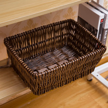 Rattan storage basket fruit basket rattan vegetable fruit basket woven basket snack grocery basket rattan basket