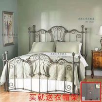 Nordic iron bed modern simple princess bed iron frame bed 1 51 8 meters retro furniture single double bed iron bed