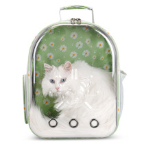 Source Factory Small Daisy Transparent Pet Bag Cat Bag Pet Space Bag Out Portable Bag Kitty Supplies