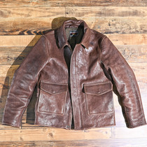 Heavy-pound comeback ancient cannons mens clothing without coating all-grain-of-the-head layer of cow leather to take the treasure chic soldier jacket genuine leather leather clothing